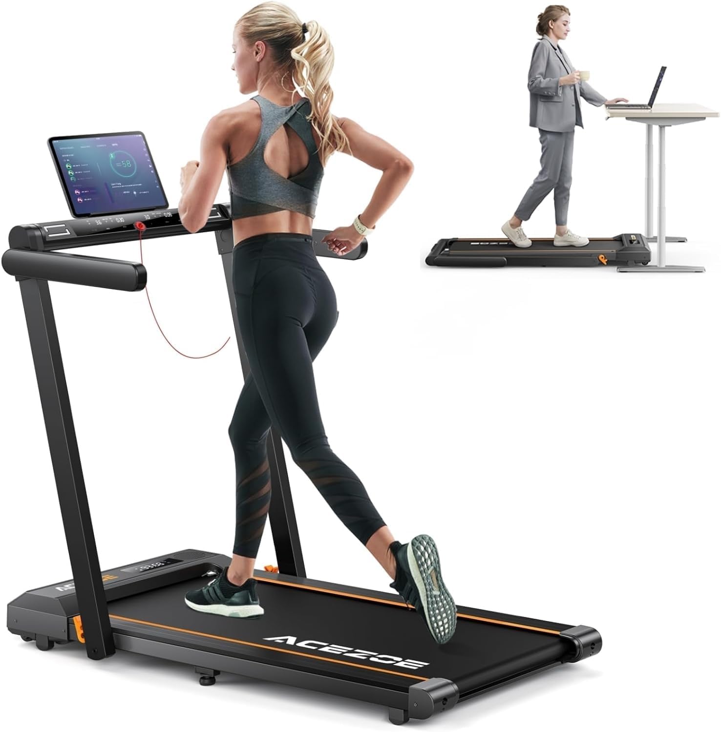 Acezoe 2-in-1 Foldable Treadmill on the official website